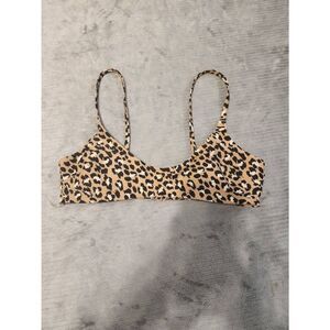 Aerie size S Scoop Bikini Top Leopard Print Tank Style